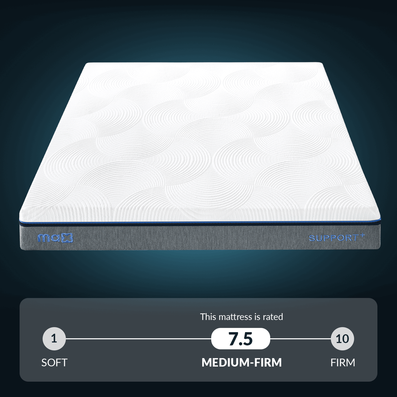 Mattes Max Rafi MAX Hybrid Mattress | Medium-Firm Support Mattress | 100 Night Trial ...